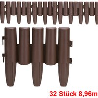 Deuba Beeteinfassung 4er-Set Braun 8,96m