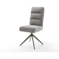 Drehstuhl Pela-Flex Strukturstoff Soft Grau Kreuzgestell breit Effektfinish Titan 360 drehbar Wippfunktion Taschenfederkern
