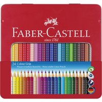 FABER-CASTELL Dreikant-Buntstifte Colour GRIP, 24er Etui