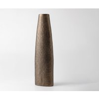 Vase Conico B20 x T11 x H69 cm Aluminium Aurum Satin Gegossen