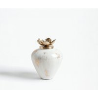 Vase Florena B19 x T19 x H24 cm Glas Kintsugi Handgemacht