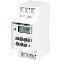 LogiLink Digitale Zeitschaltuhr zur Hutschienenmontage, weiß