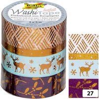 folia Deko-Klebeband Washi-Tape Hotfoil Kupfer II, 4er Set – Bild 2