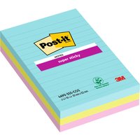 Post-it Haftnotizen super sticky notes, liniert, 101x152 mm – Bild 2