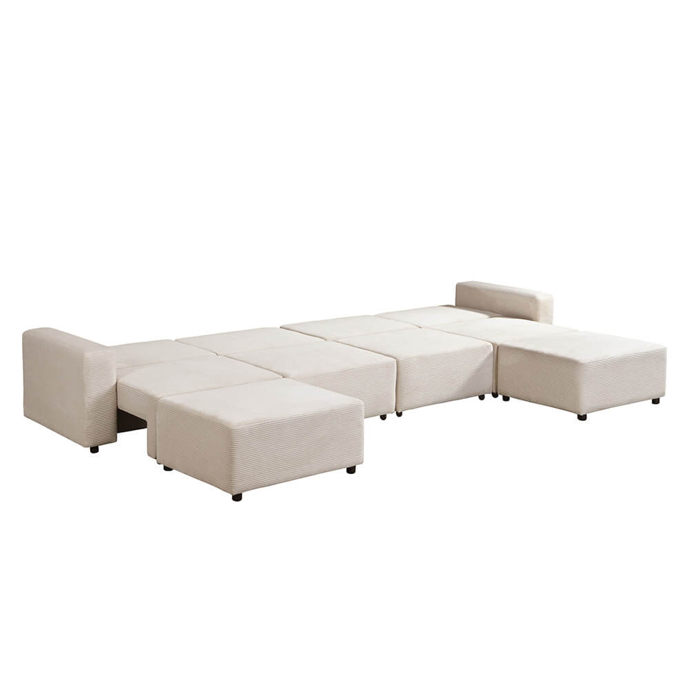 Home Deluxe 4058166324719 Schlafsofa Beige – Bild 6