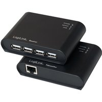 LogiLink USB 2.0 Extender Set, mit 4-Port USB Hub