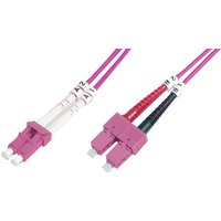 DIGITUS LWL Patchkabel, LC-Duplex - SC-Duplex, OM4, 3,0 m