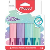 Maped Textmarker Glitter PASTEL, 4er Kartonetui – Bild 2