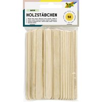 folia Holzstäbchen, Natur, Länge: 114 mm, naturfarben