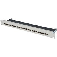 DIGITUS 19, Patch Panel Kat.6, Klasse E, 16 x RJ45, 1 HE