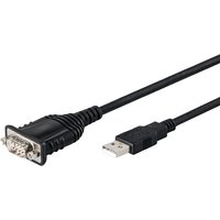 DIGITUS USB 2.0 Adapterkabel, USB-A - RS232, 1,8 m, schwarz