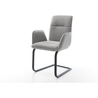 Freischwinger Vinja-Flex Strukturstoff Soft Grau Freischwinger flach Schwarz