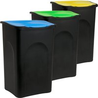 Deuba 992458 Mülleimer 3er-Set 50L