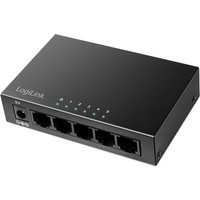 LogiLink Desktop Gigabit Ethernet Switch, 5-Port, schwarz