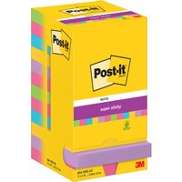 Post-it Haftnotizen super sticky notes, 76 x 76 mm, Neon