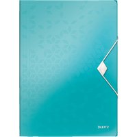 LEITZ Eckspannermappe WOW, DIN A4, PP, eisblau