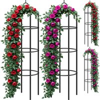 Gardebruk Rosensäule 4er-Set Schwarz 200x40cm – Bild 2
