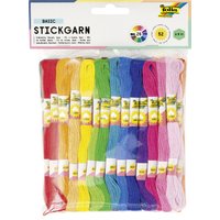 folia Stickgarn, 52 Docken à 8 m, farbig sortiert