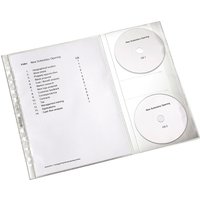 LEITZ Prospekthülle mit CD-Klappe, A4, PP, genarbt, 0,12 mm