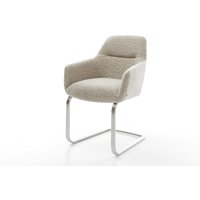 Freischwinger Pejo-Flex Webstoff Soft Beige Freischwinger flach Edelstahl Taschenfederkern