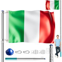 monzana Fahnenmast Alu 630cm inkl Italien-Flagge