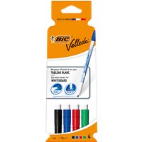 BIC Whiteboard-Marker Velleda 1721, Rundspitze, 4er Etui