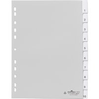 DURABLE Kunststoff-Register, A4, PP, 10-teilig, grau – Bild 2