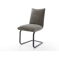 Freischwinger Lelio-Flex Bouclé Soft Schlamm Freischwinger flach Schwarz Taschenfederkern