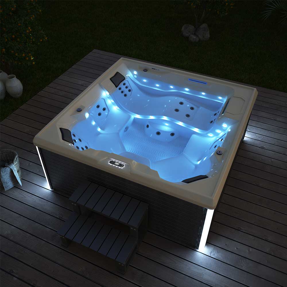 Outdoor Whirlpool STREAM BIG PURE - 207 x 207 cm für 5 Personen – Bild 6