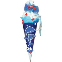 ROTH Schultüten-Bastelset, Delfin, 6-eckig, 680 mm