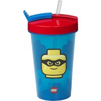LEGO Trinkbecher mit Strohhalm ICONIC, 0,5 Liter