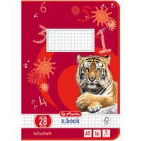 herlitz Schulheft x.book, DIN A5, Lineatur 28 / kariert