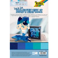 folia Bastelfilz TON-IN-TON MIX, 200 x 300 mm, blau – Bild 2