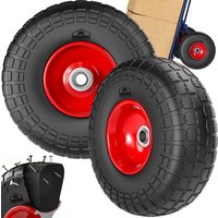 Gardebruk Sackkarrenrad 2er-Set Schwarz Vollgummi