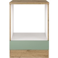 Herdumbauschrank Cara Schilfgrün/Artisan Eiche NB 60cm