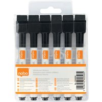 nobo Whiteboard-Marker, schwarz, 6er Set