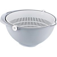 keeeper 2in1 Schüssel-Sieb, stella, groß, nordic-grey