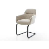 Freischwinger Pejo-Flex Webstoff Soft Beige Freischwinger flach Schwarz Taschenfederkern