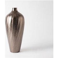 Vase Torvia B17 x T17 x H41 cm Aluminium Mokka Bronze Handgemacht