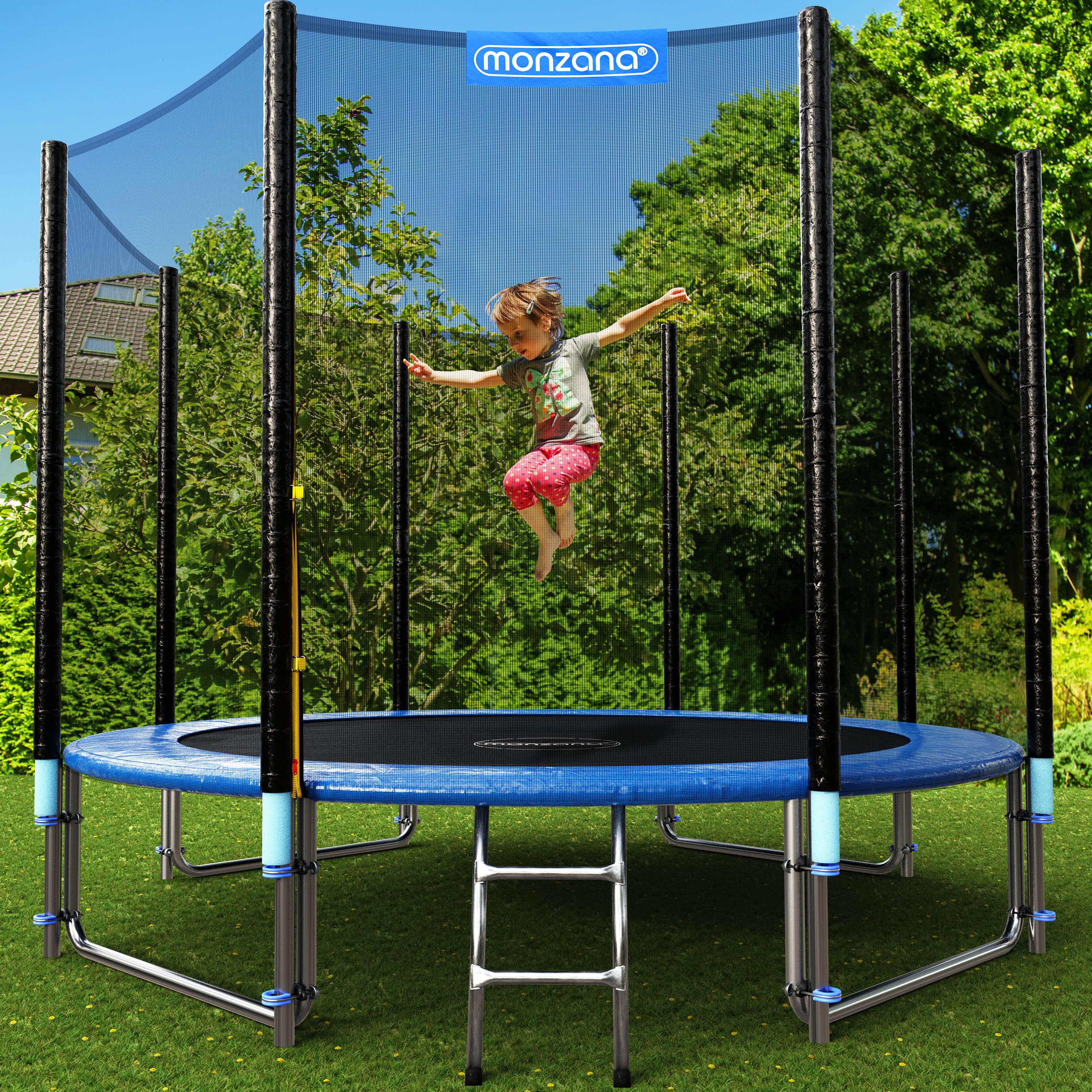 monzana Trampolin Ø305cm inkl Sicherheitsnetz TÜV SÜD GS Abdeckung – Bild 3