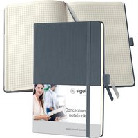 sigel Notizbuch Conceptum, DIN A5, kariert, grau