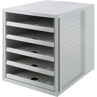 HAN Schubladenbox SCHRANK-SET KARMA, 5 offene Schübe, grau – Bild 2