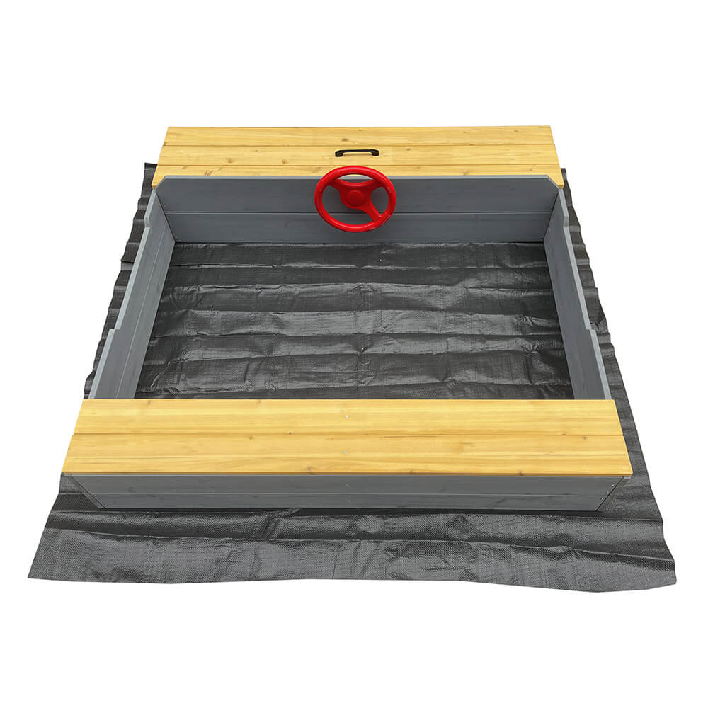 Sandkasten aus Holz KIDDY - Hellgrau – Bild 5
