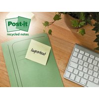 Post-it Haftnotizen Recycling z-notes, 76 x 76 mm, gelb