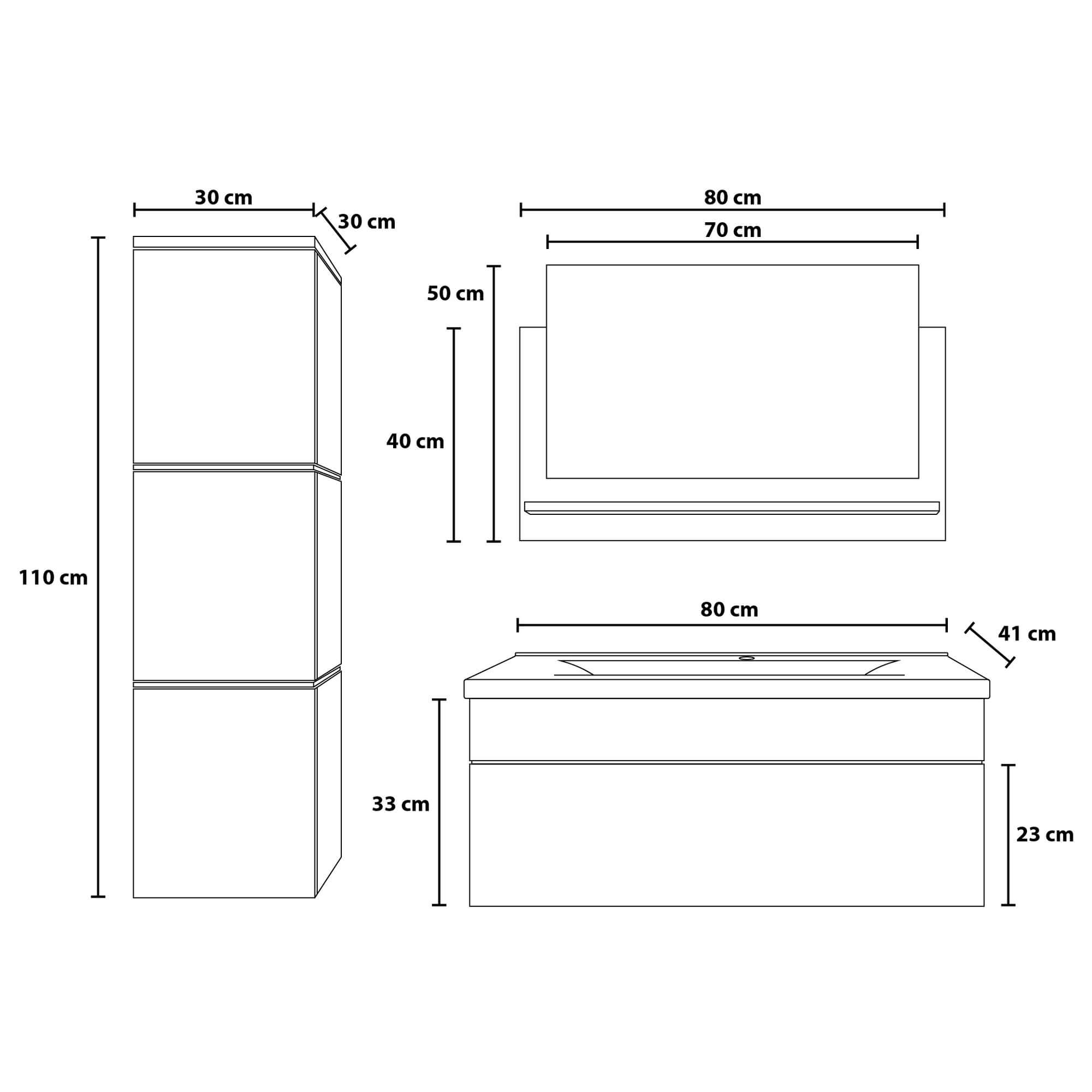 Home Deluxe 4058166164223 Badmöbelset Grau – Bild 6