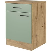 Unterschrank Cara Schilfgrün/Artisan Eiche NB 60cm – Bild 2