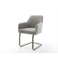 Freischwinger Greg-Flex Strukturstoff Soft Grau Freischwinger flach Effektfinish Titan Taschenfederkern