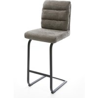 Barstuhl Pela-Flex Bouclé Soft Schlamm Freischwinger Flach Metall Schwarz