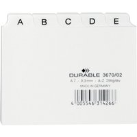 DURABLE Karteiregister A - Z, PP, A7 quer, weiß, 25-teilig – Bild 2