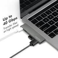LogiLink USB 3.2 Gen2x2 Dockingstation, 4-Port, PD, silber – Bild 2